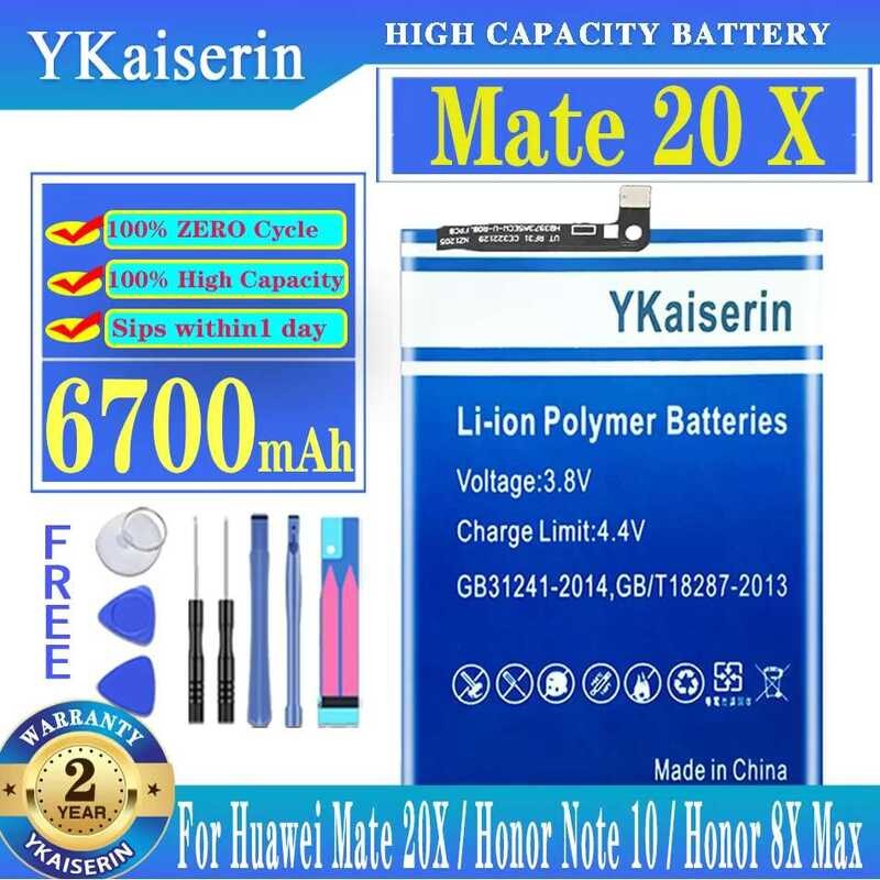 6700mAh Long-lasting Mobile Phone Battery for Huawei Mate 20 X 20X / Honor Note 10 / Honor 8X Max