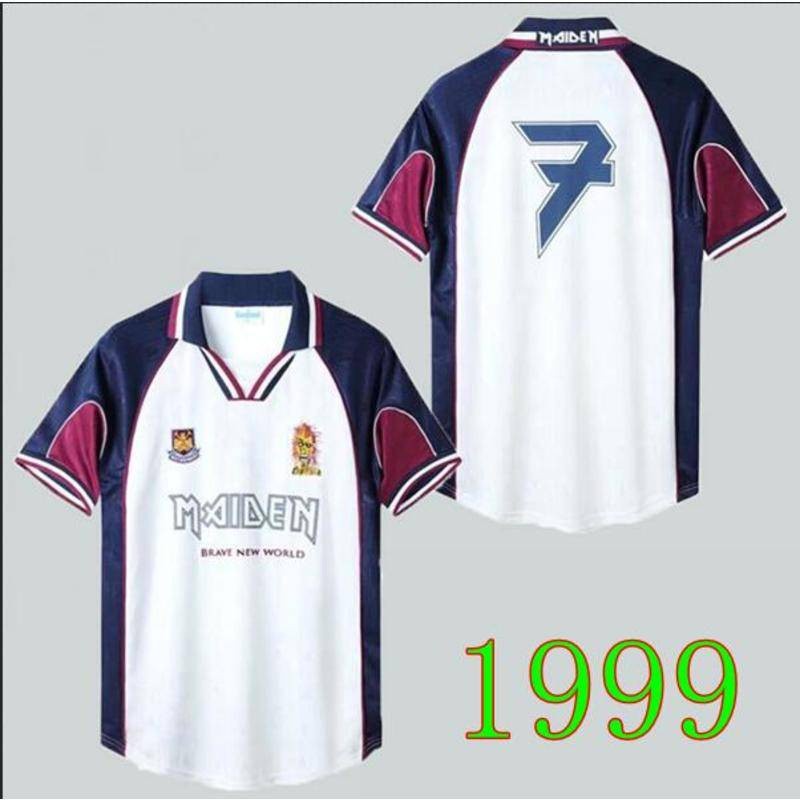 ในสต็อก 1999 West Ham United Iron Lady away joint version 99 เสื้อฟุตบอลย้อนยุค