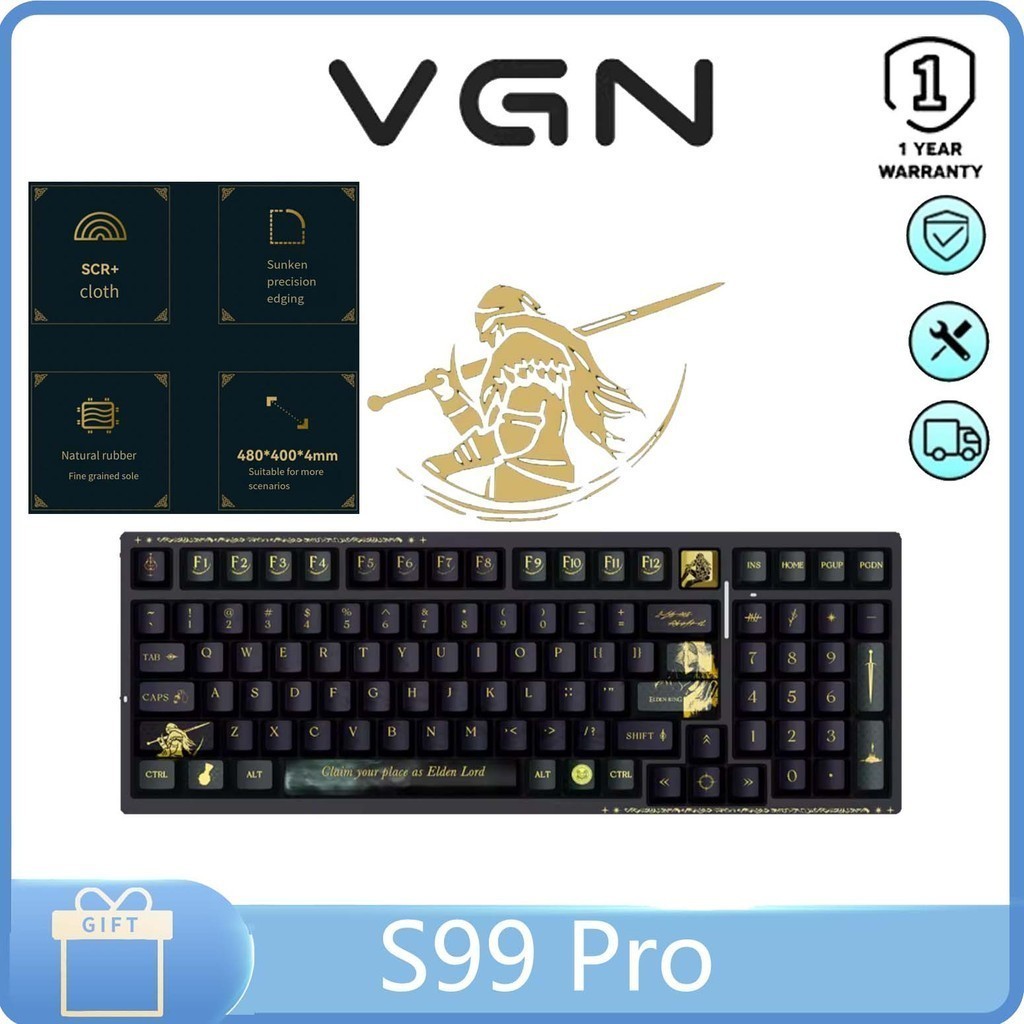 Vgn S99 PRO Elden Ring Aldenfarring Custom Mechanical Keyboard ชุดแผ่นรองเมาส์สําหรับเล่นเกม