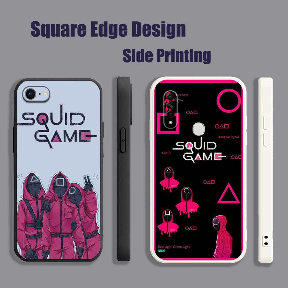 สําหรับ OPPO A12 A3S A5S A5 A7 A15 A15S A16 A16S A12E ปลาหมึกเกมฤดูกาล 2 roblox OHP08 เคสโทรศัพท์ขอบ