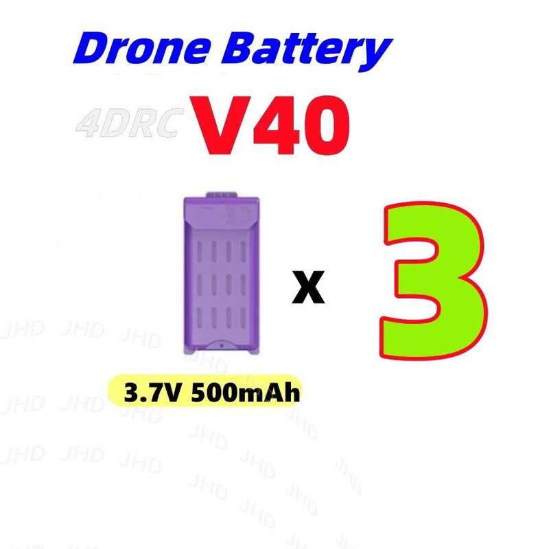 ❃ JHD 4Drc ใหม่ Glitter ผีเสื้อเครื่องบิน V40 Lipo สําหรับ 4D-V40 Mini Drone แบตเตอรี่ 4Drc-V40 ❃