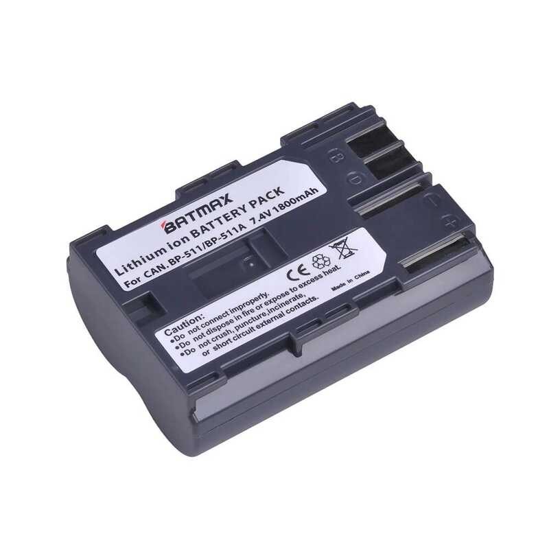 ▥ 1800Mah Bp-511 Bp-511A BP 511A สำหรับ Canon Bp-511, Bp-511A, Bp511, Bp511a และ EOS 5D, 10D, 2