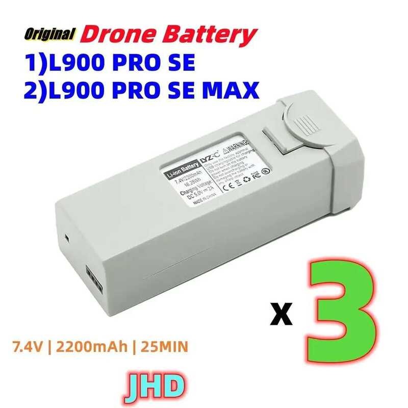 ▥ JHD แบตเตอรี่โดรน สำหรับ L900 แบตเตอรี่โดรนต้นฉบับ L900pro Lyzrc แบตเตอรี่ SE MAX