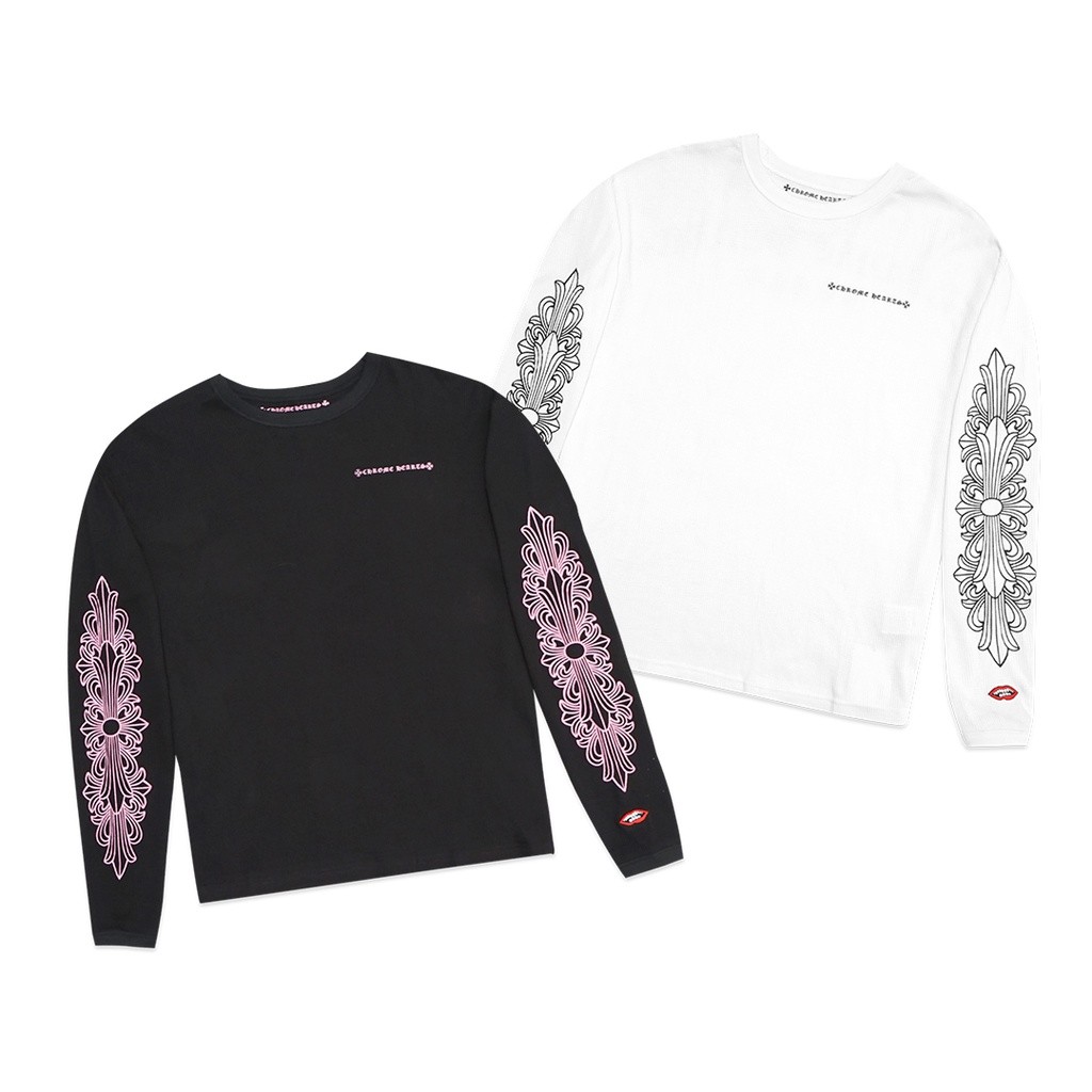 ♞,♘,♙เสื้อยืดแขนยาวโลโก้ไหล่ Chrome Hearts Matty Boy vgh