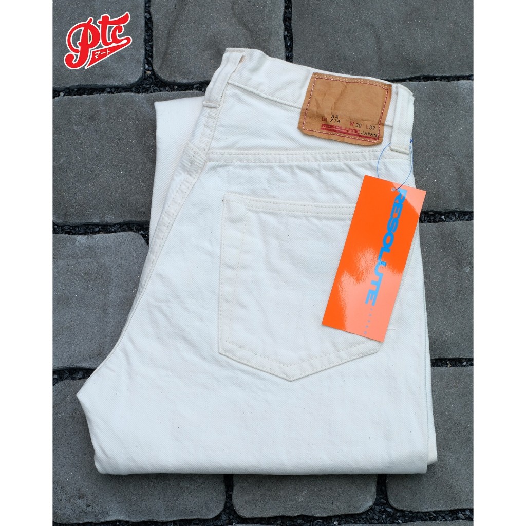 กางเกงยีนส์ RESOLUTE AA714 LIMITED WHITE 13.75 OZ