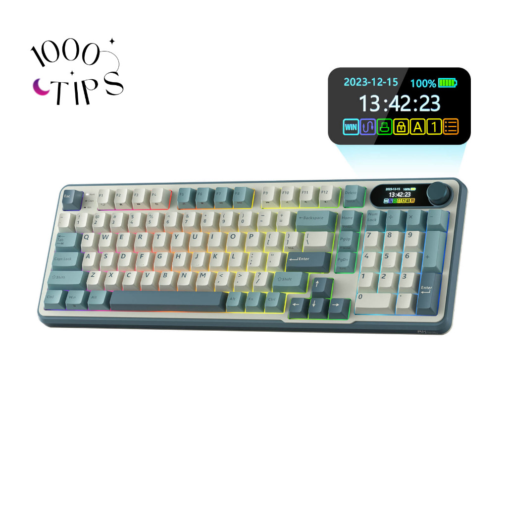 ของแท้ประกันศูนย์ไทยRoyal Kludge RK-S98 Tri-Mode RGB 98 Keys Hot Swappable Mechanical Keyboard