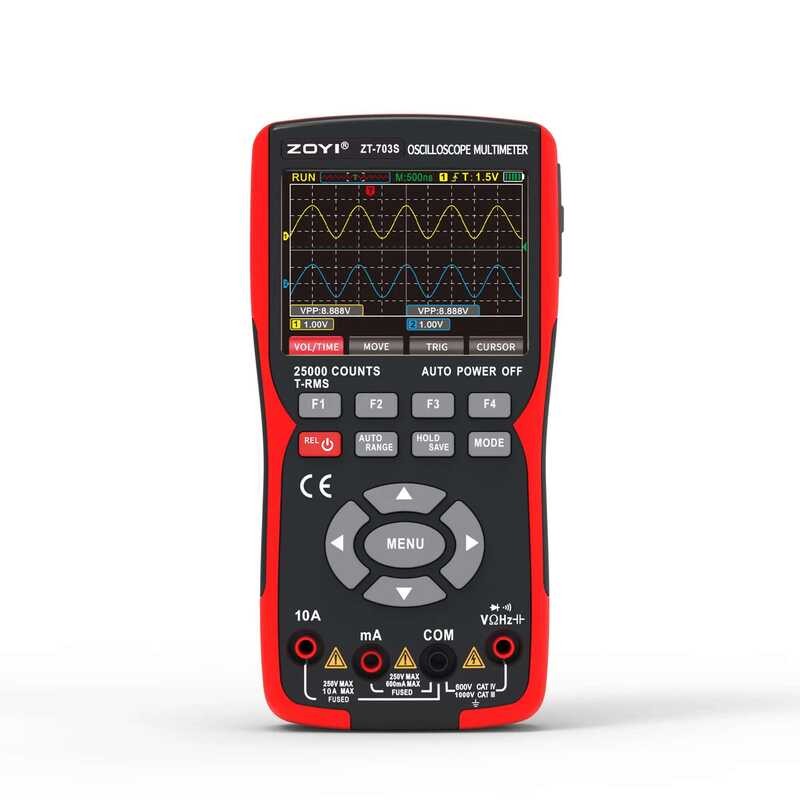 ▥ ZOYI Zt703s Oscilloscope มัลติมิเตอร์สัญญาณสาม-In-One 50Mhz แบนด์วิดท์ 280Ms Rate PC รูปคลื่น