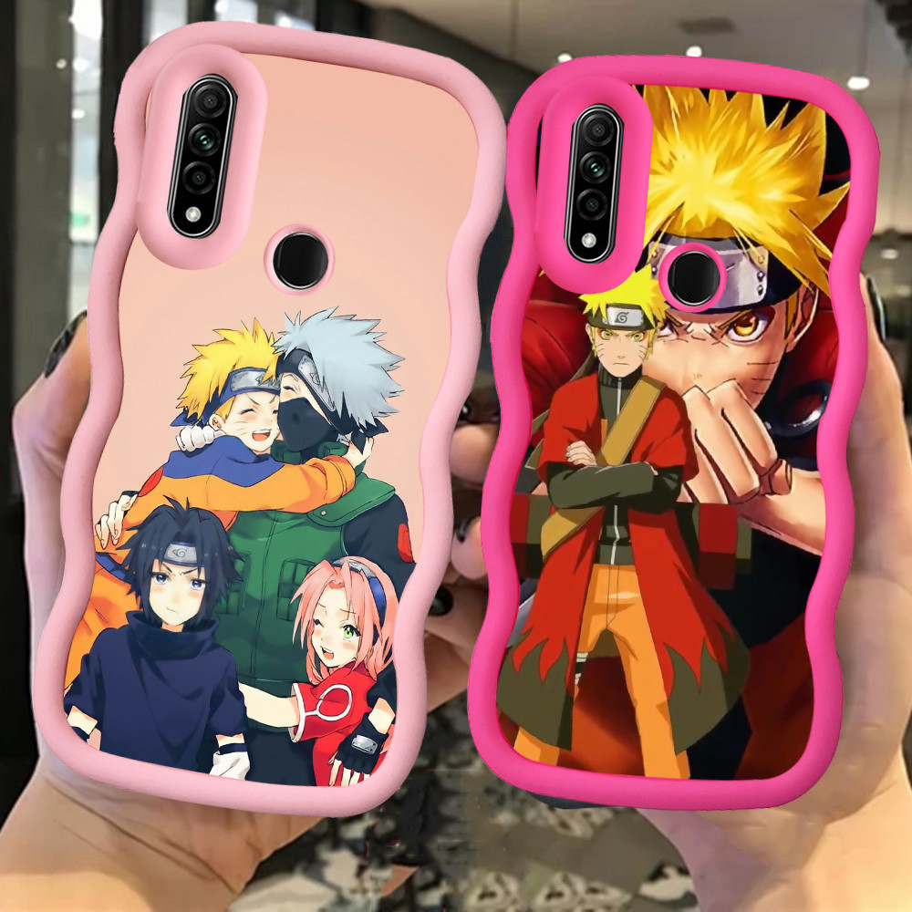 MERAH Z-33 Naruto สีแดงสีดําสีชมพูปลอกสําหรับ Realme C3 OPPO Reno 5 6i 5i A31 3 5s