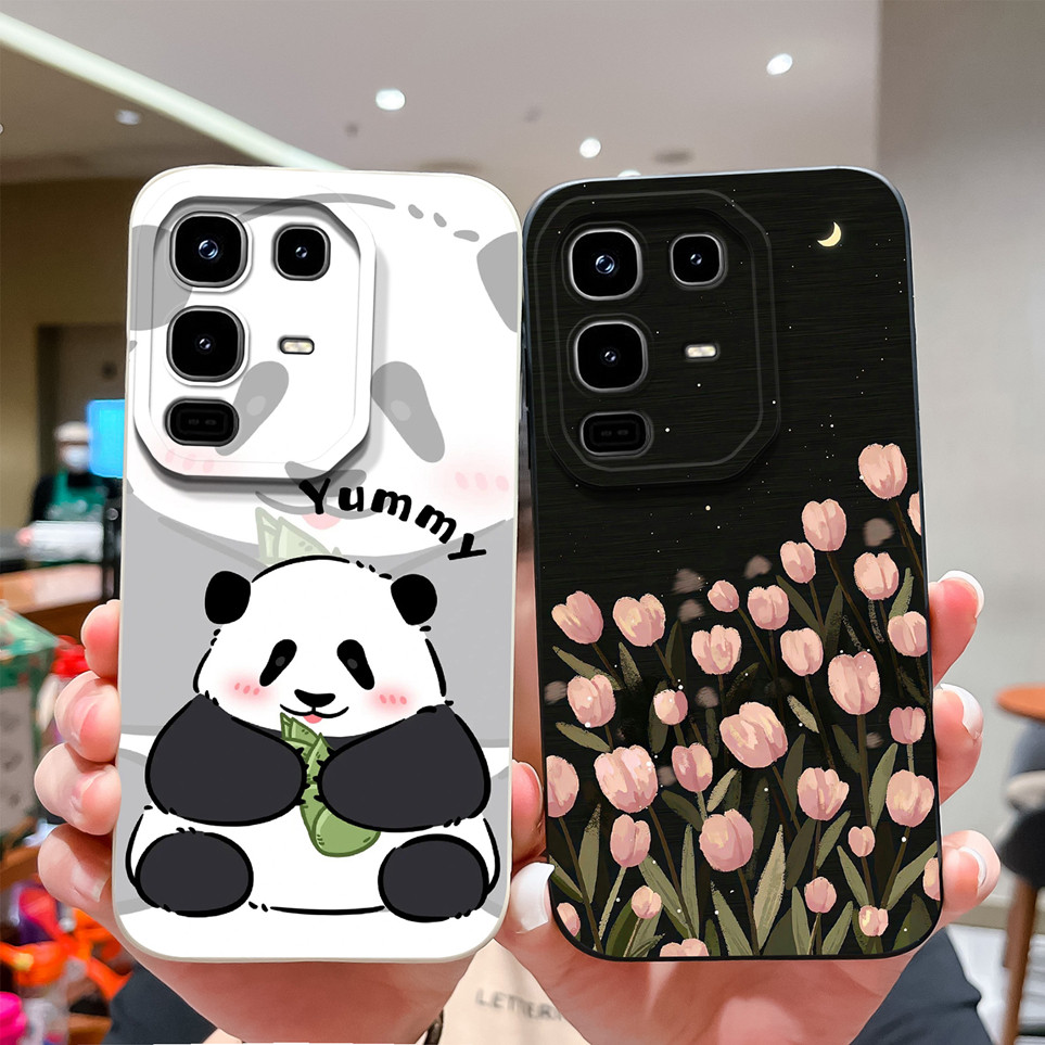 น่ารัก Panda สําหรับ Infinix หมายเหตุ 50 Pro + กรณีแฟชั่น Tulip ซิลิโคนนุ่มสบายสําหรับ Note50 Pro เค