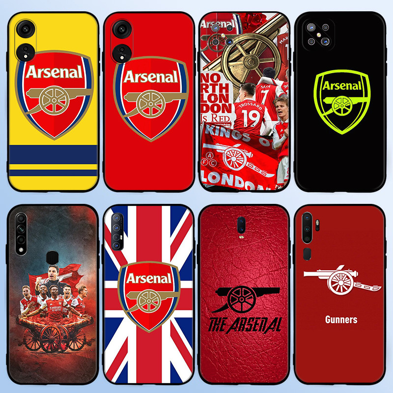 T5Y5 arsenal FC สําหรับ OPPO Reno 2 A78 A58 A38 A18 A1 A98 F23 TPU นุ่มสีดําป้องกันกรณี