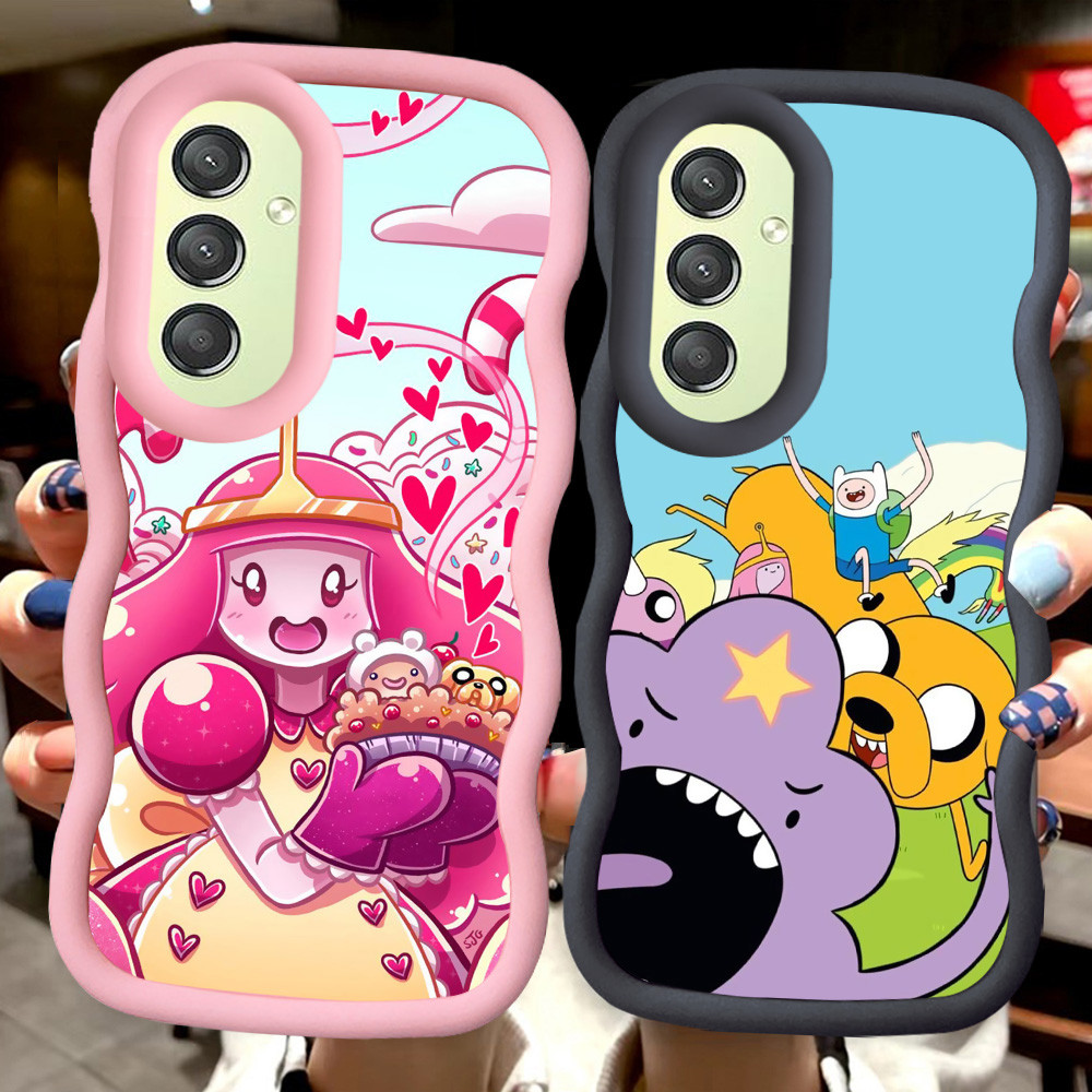 MERAH Z-4 Adventure Time Red Black Pink Casing สําหรับ Samsung Galaxy A04S A15 F15 A05S A14 M15 5G