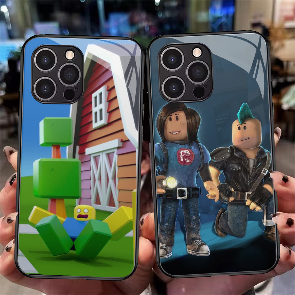 XI113 Roblox Glass Case สําหรับ iPhone 11 6S 12 6 Mini Pro Max Plus HD