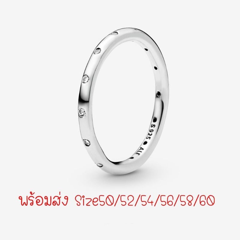 (ของแท้100%)Pandora silver ring แหวนเพชร