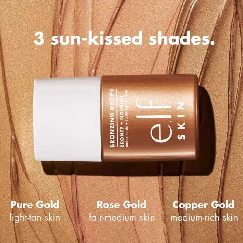 ▥ Original Elf ใหม่ Bronzing หยดสีบรอนซ์เซรั่ม 30Ml Foundation Contouring Luminous