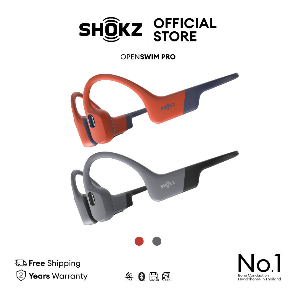 Shokz OpenSwim Pro หูฟังบูลทูธและ MP3 สามารถใส่ว่ายน้ำได้