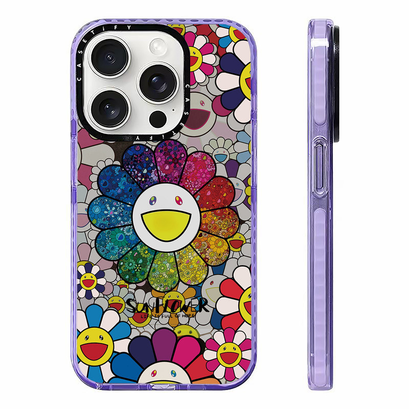 A Riot Of Colours Sunflower Case สําหรับ IPhone 11 14 15 16 Pro Max 12 13 Mini Cover X XR XS Max ซิลิโคนนุ่มกันชนใส SE 2022 6 7 8 Plus ปลอกกันกระแทก - รูปที่ 4