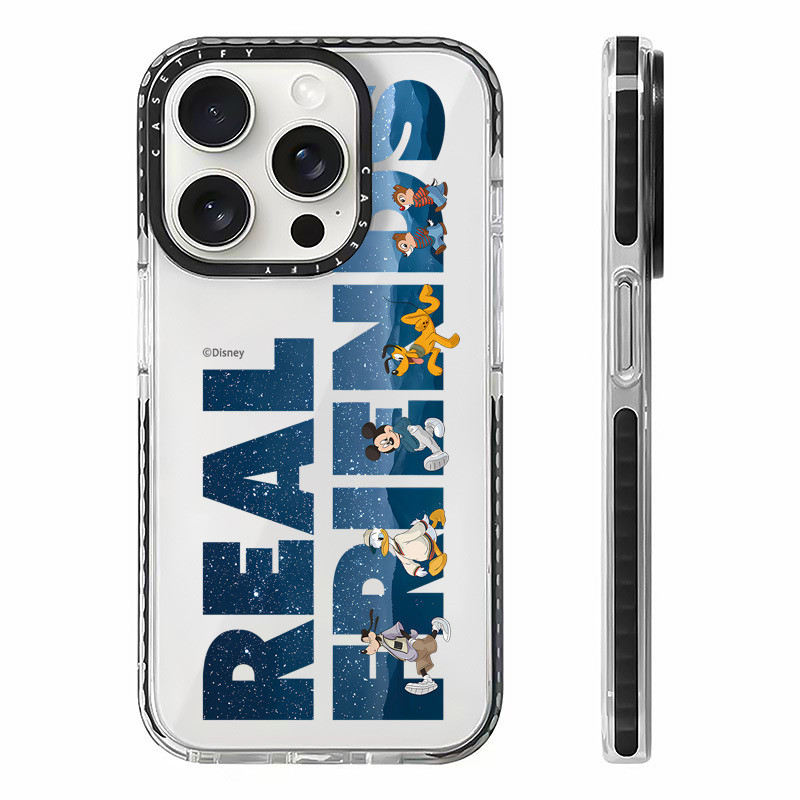 Mickey & Friends (Starry Sky Edition) กรณีสําหรับIPhone 11 14 15 16 Pro Max 12 13 Mini Cover X XR XS MaxซิลิโคนกันชนใสSE 2022 6 7 8 Plusปลอกกันกระแทก