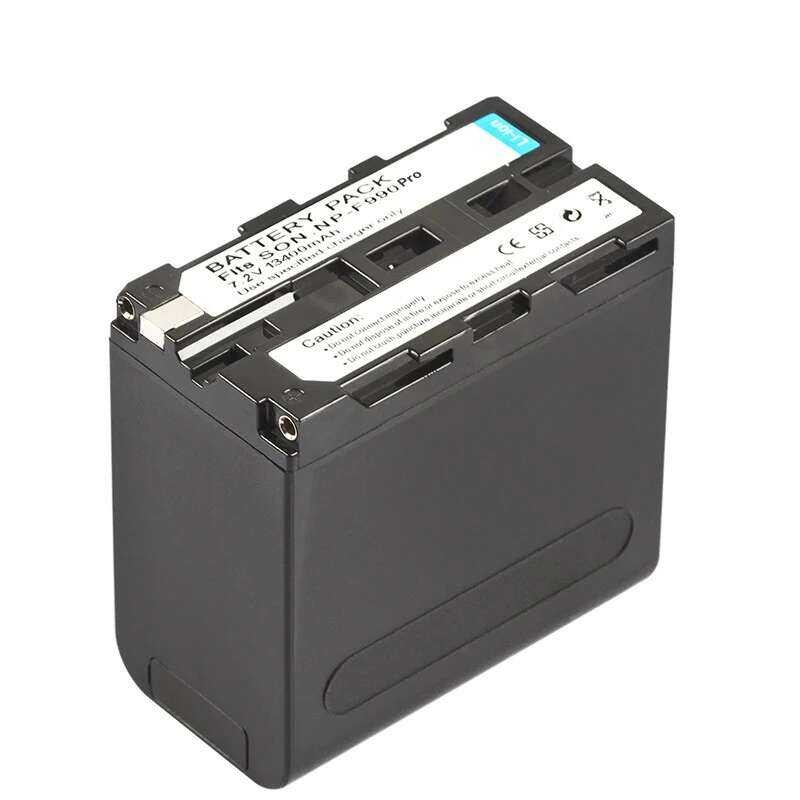 ❃ แบตเตอรี่ F970 F960 Np-F970 13400มิลลิแอมป์ชั่วโมง + ที่ชาร์จจอ LCD สองแบบสำหรับ F960โซนี่ F9 ❃