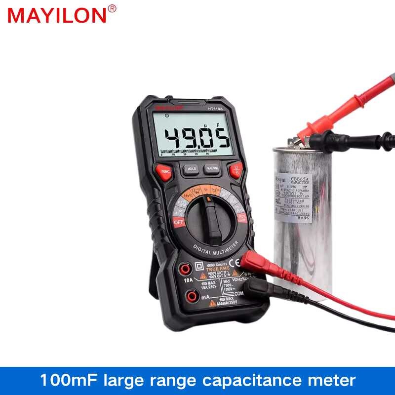 ▥ MAYILON Ht118a Ht118c Ht118d High Precision Multimeter Capacitance Data Hold AC DC Ohm Hz NCV