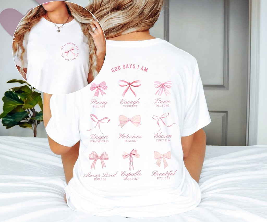 Christian Crewneck Balletcore เสื้อคริสเตียน Merch สีชมพู Bows เสื้อกันหนาว Coquette เสื้อผ้าสาววัยร