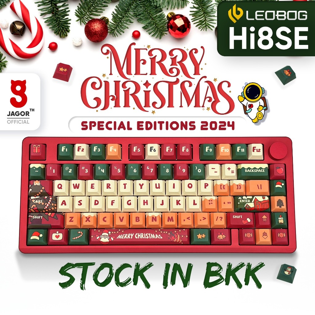 (พร้อมส่งจากไทย) LEOBOG HI8SE hi8se Hi8 Christmas Editions Red Aluminium Gasket Hotswap ไร้สาย แมคค