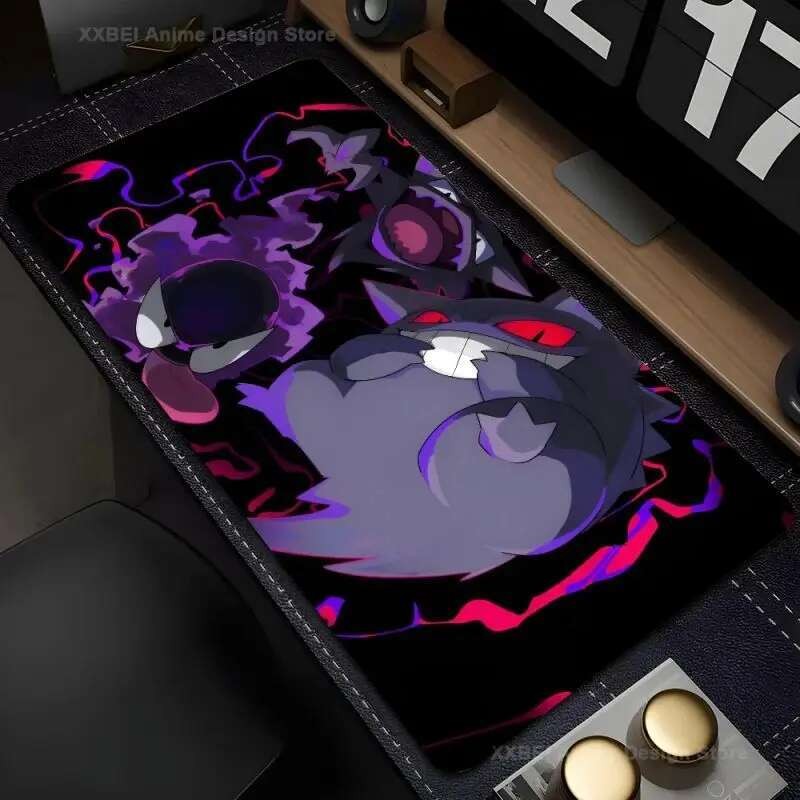 MINISO P-Pokemon-Gengar Grande Mousepad แผ่นรองเมาส์แผ่นรองโต๊ะพร้อม Pad อุปกรณ์เสริมสําหรับเล่นเกม Prime Gaming XXL คีย์บอร์ด Pad Pad Pad Padding Mat - รูปที่ 2