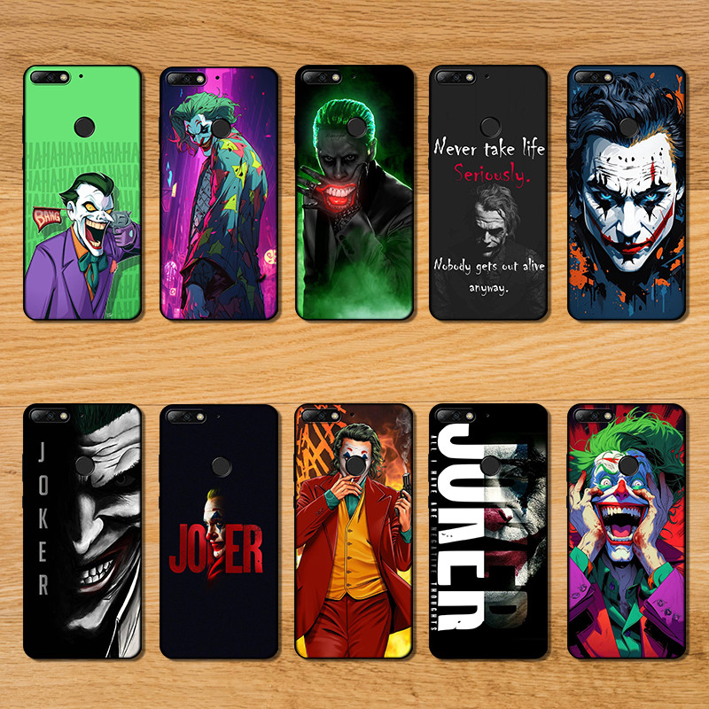 เคสโทรศัพท์สีดําแฟชั่นสําหรับ Huawei Y6P Y7A Y8P Y9A Y5 Y6 Prime RB40 joker Cover