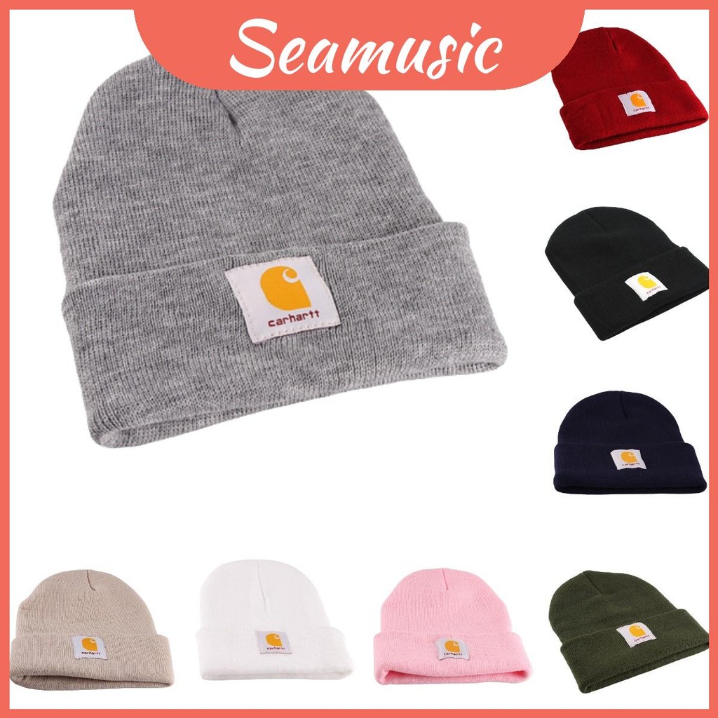 หมวก Carhartt ถักผู้หญิงผู้ชาย Xmas ของขวัญหมวกฤดูหนาวอะคริลิคหมวกอบอุ่น