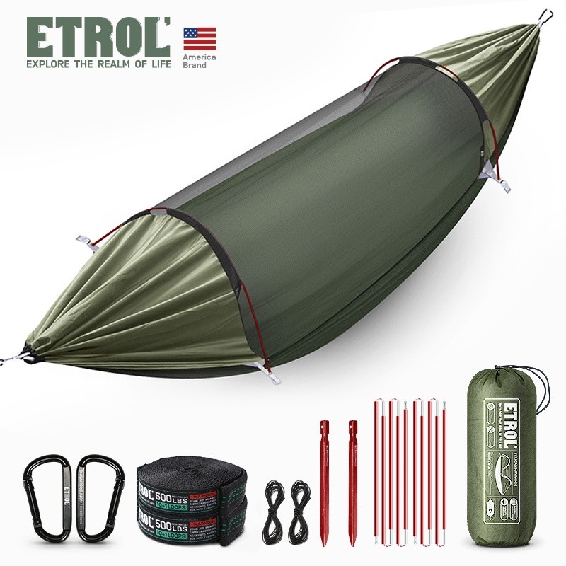 ในสต็อก ETROL เปลญวนเดี่ยวกลางแจ้ง Swing Anti-ยุง Field Leisure มุ้งกันยุงฤดูร้อน Camping Anti-Rollo