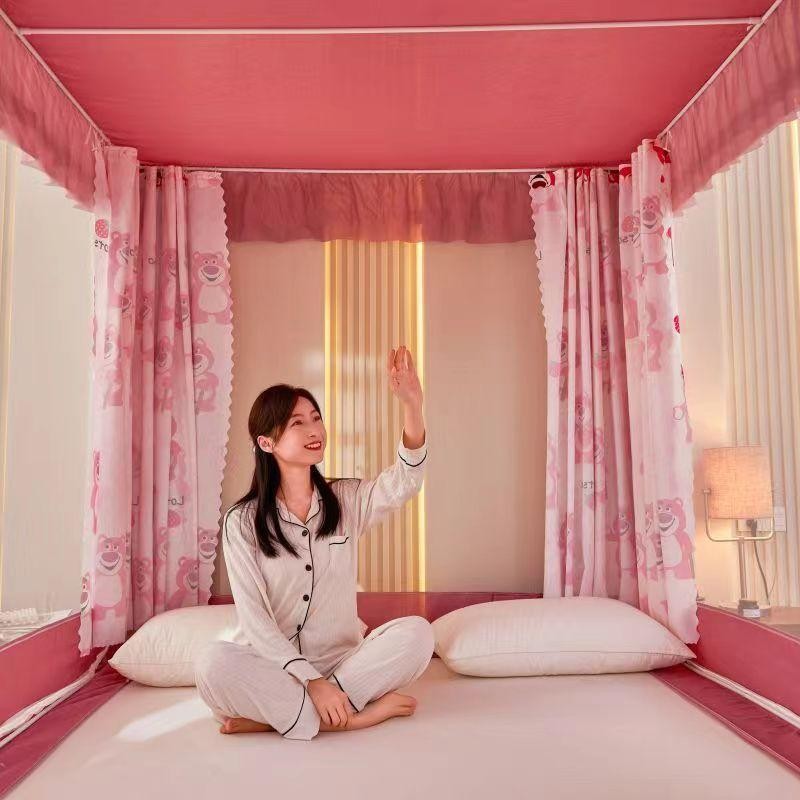 แนะนำ ผ้าม่าน ผ้าม่าน 4 ด้าน ดีากรใหม่มุ้งกันยุง 5 ฟุต รุ่น 6/6.6 ฟุต มุ้งพร้อมผ้าม่าน การป้องกันยุงที่ครอบคลุม 3 ราคาพิเศษ มีเก็บเงินปลายทาง