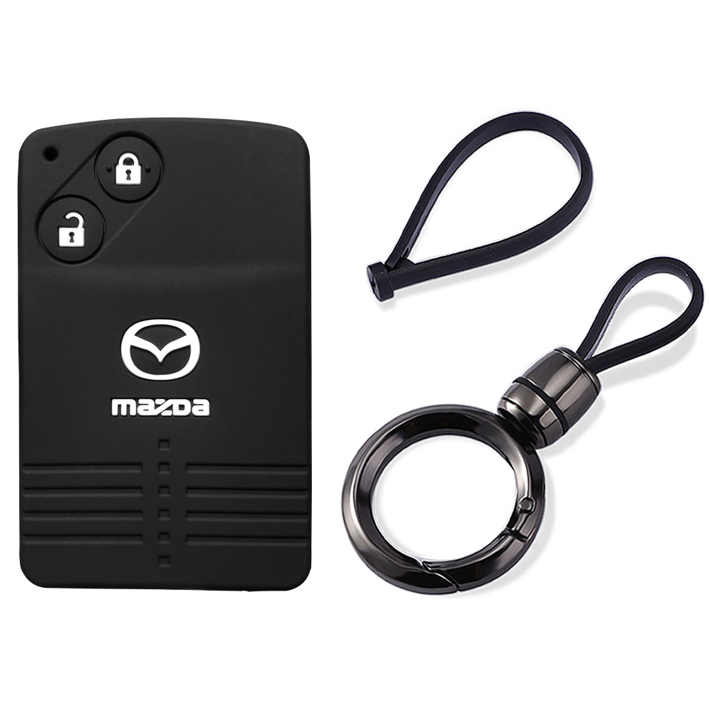 Mazda 3 5 6 8 CX-7 X7 Key holder CX9 RX8 RX-8 Miata MX5 Verisa Premacy 2Button อุปกรณ์เสริม Keyless Shell แจ็คเก็ตซิลิโคน Key Case ฝาครอบระยะไกล - รูปที่ 6