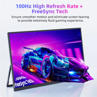 GOOJODOQ หน้าจอขยาย หน้าจอ IPS มุมกว้างขนาด 18.5 นิ้วที่ยอดเยี่ยม 1080P FHD 100% sRGB 100hz ภาพสดใส ดีไซน์บางเฉียบและพกพา