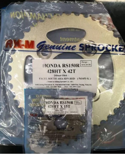 RK-M RK SPROCKET 428H 14T / 15T / 16T / 38T = 45T [ RSX150 / RS150 / RS 150 /RSX 150 ]