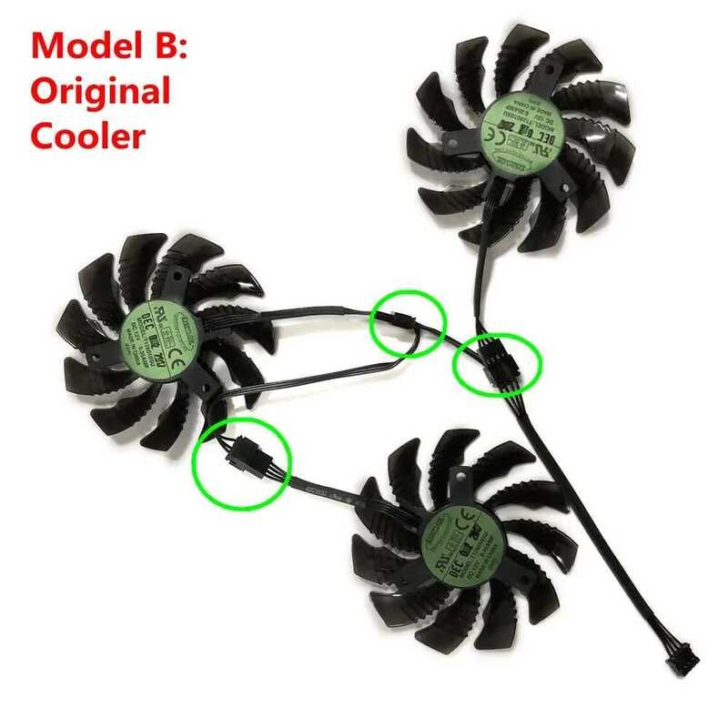 ▥ 3 ชิ้น/เซ็ต,Gtx1080 1070 Ti GPU Cooler,การ์ดพัดลม,กราฟิกการ์ดcoog,สําหรับgigabyte GTX 1080