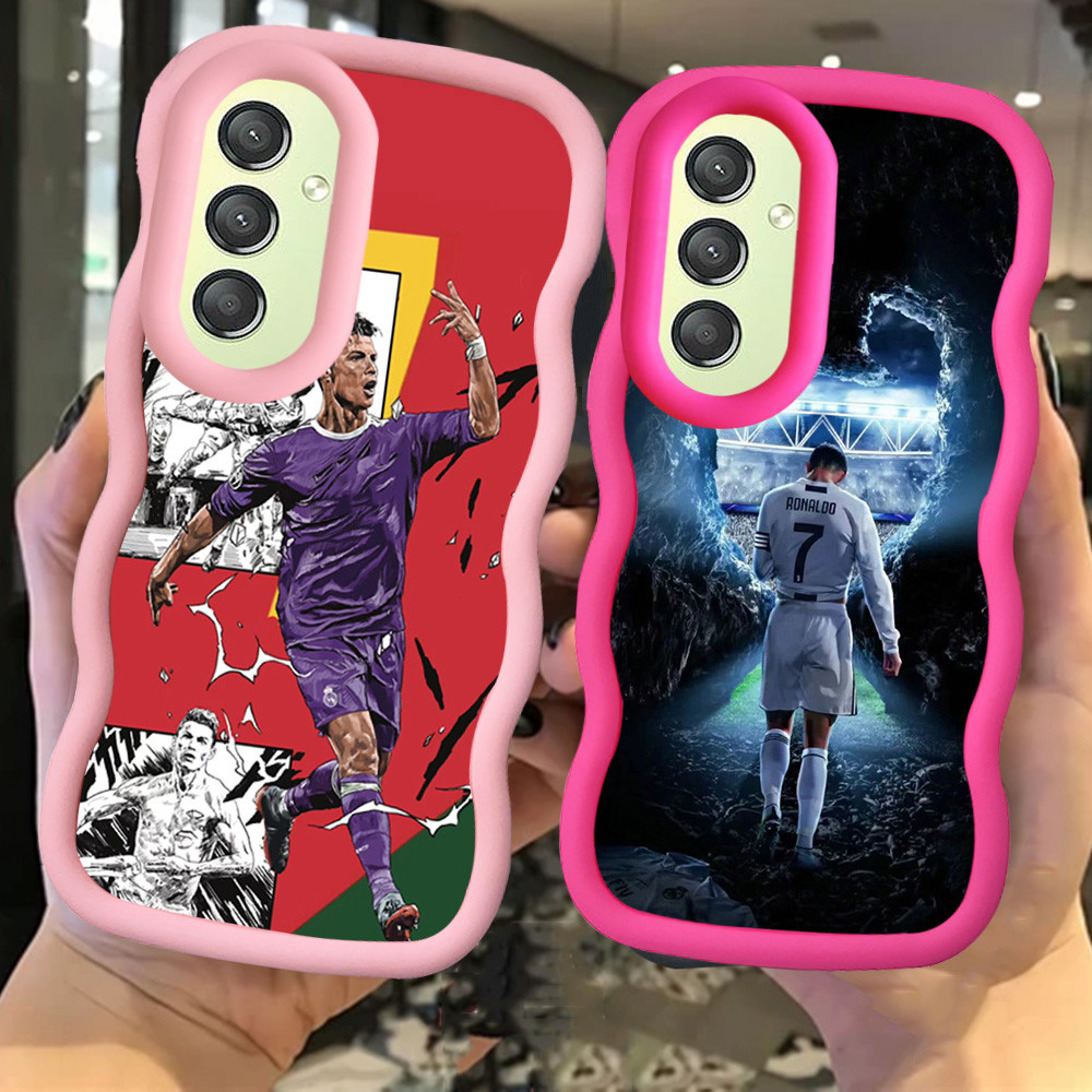 MERAH Z-9 Cristiano Ronaldo สีแดงสีดําสีชมพูปลอกสําหรับ Samsung Galaxy A04S A15 F15 A05S A14 M15 5G