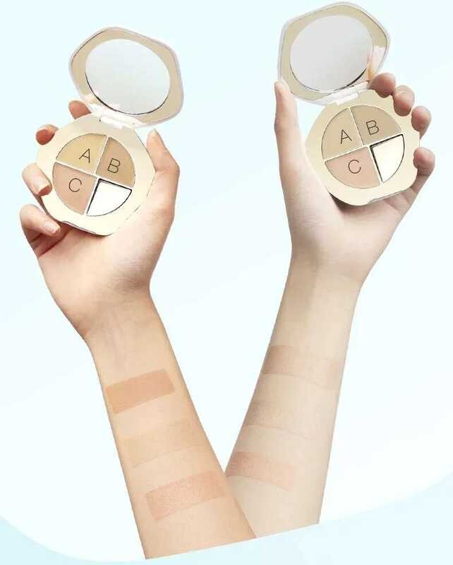 ▥ TIMAGE Original Tri-Color CONCEALER Palette Moisturizing Creamy Texture คอนซีลเลอร์สําหรับควา