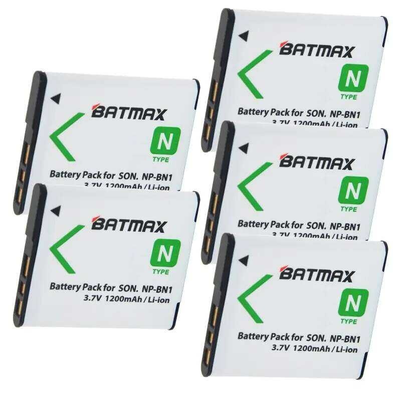 ▥ 5Pcs Np-Bn1 NP Bn1 Npbn1 แบตเตอรี่ (1200 Mah) สำหรับ Sony Cyber-Shot S750 DSC S780 W630 Tx5 W