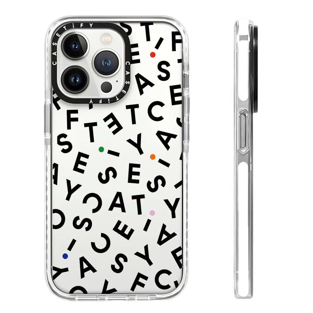 Screenful Black Letter สติกเกอร์สําหรับ IPhone 11 14 15 16 Pro Max 12 13 Mini Cover X XR XS Max ซิลิโคนนุ่มกันชนใส SE 2022 6 7 8 Plus ปลอกกันกระแทก