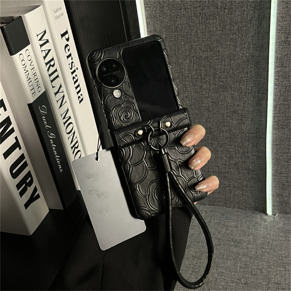 หรูหรา Retro Camellia รูปแบบเคสโทรศัพท์สําหรับ OPPO N3Flip N3 Flip N3Flip N2Flip N2 Flip N2Flip กันก