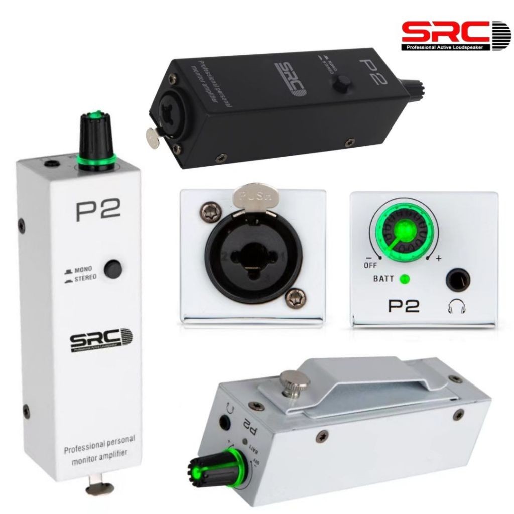 InEar มอนิเตอร์อินเอียร์มอนิเตอร์ SRC P2 ชุดขยายหูฟัง In Ear Monitor Amp นักดนตรีแบบพกพาหูฟัง 3.5มม