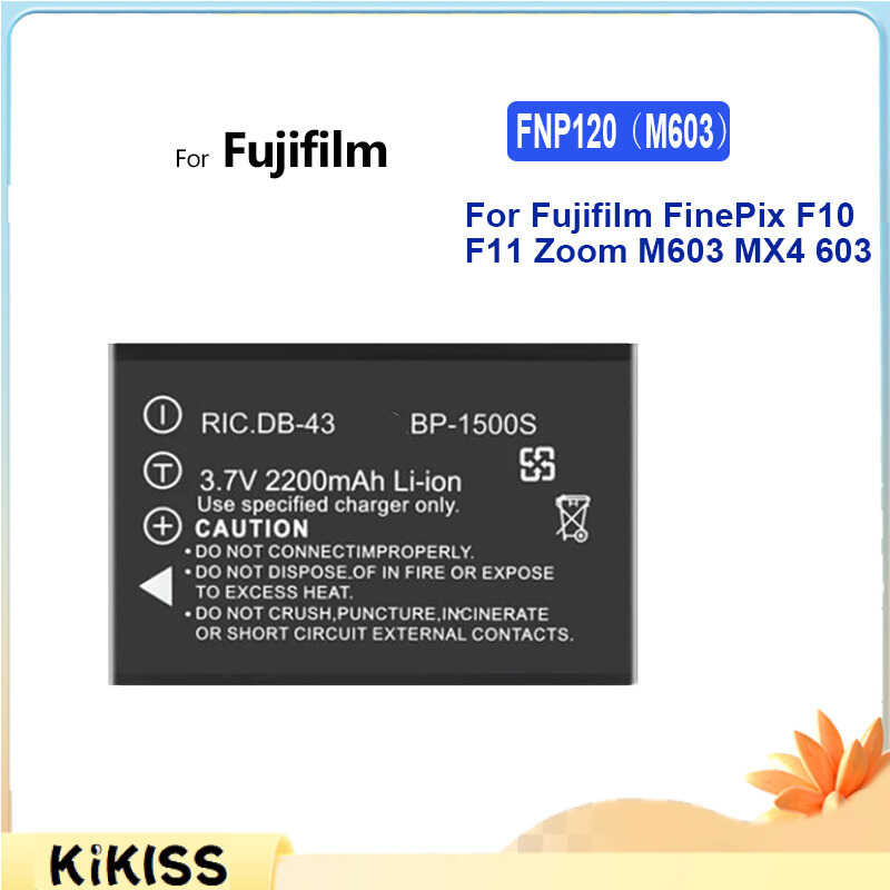 2200mAh FNP120(M603) แบตเตอรี่ For Fujifilm FinePix F10 F11 Zoom M603 MX4 603