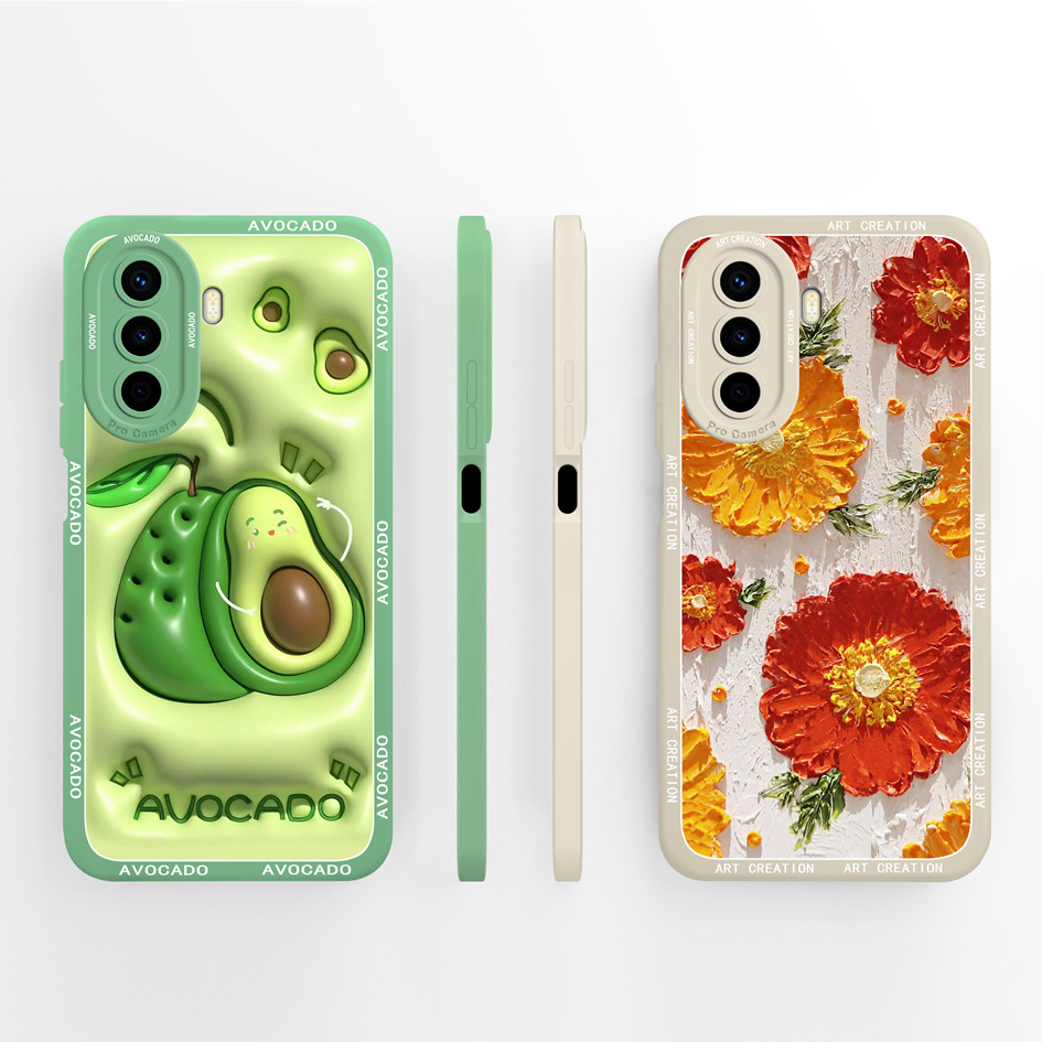 ปลอกสําหรับ Huawei Nova Y70 Y71 Y72 Y70Plus เคสโทรศัพท์ดอกไม้สวยอัพเกรดใหม่คุณภาพสูงกันกระแทกฝาหลังส