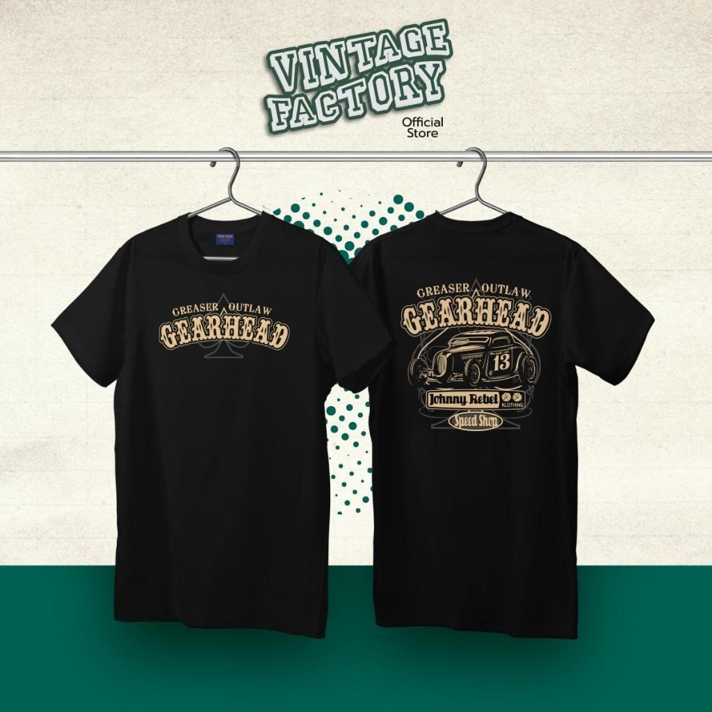 ♞,♘(พร้อมส่ง) รวมเสื้อยืดลาย GEARHEAD สุดฮิตเท่สกรีนสีจมสีสดสีติดทน - ผ้าคอตตอน 100% cvb