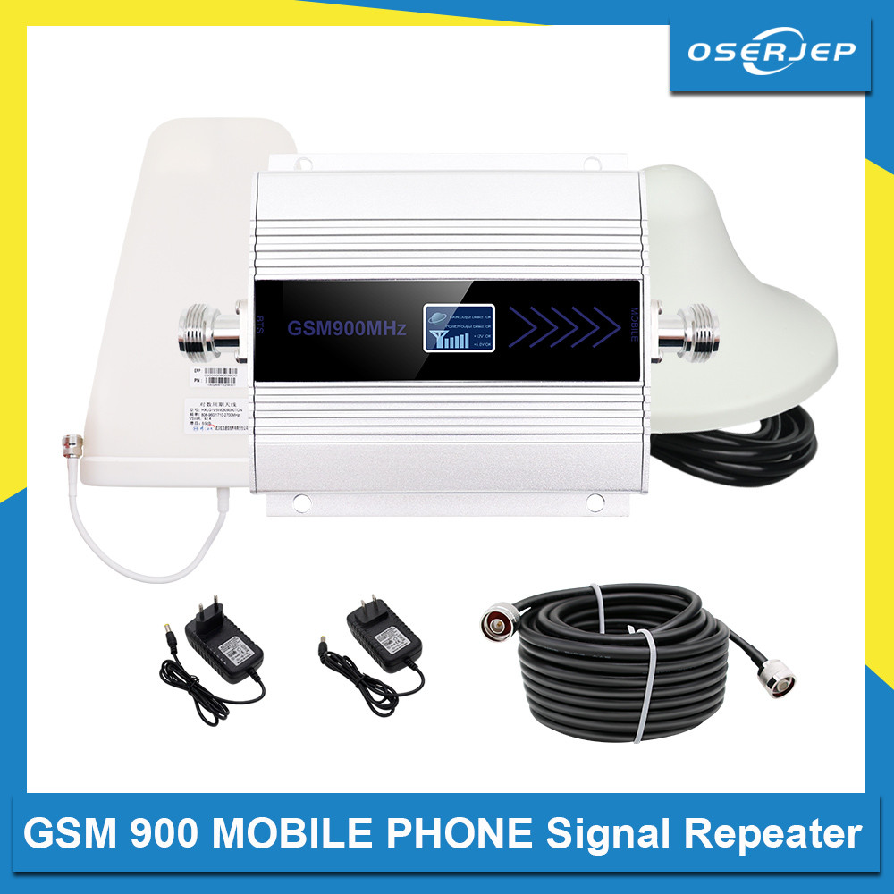 ในสต็อก GSM 900 Celular MOBILE PHONE Signal Repeater Booster พร้อมเสาอากาศ LPDA