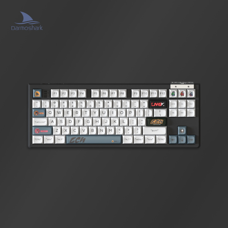 DARMOSHARK GAMING KEYBOARD K6 WHITE GREEN SW- ENG (1Y) (GMK-001239)
