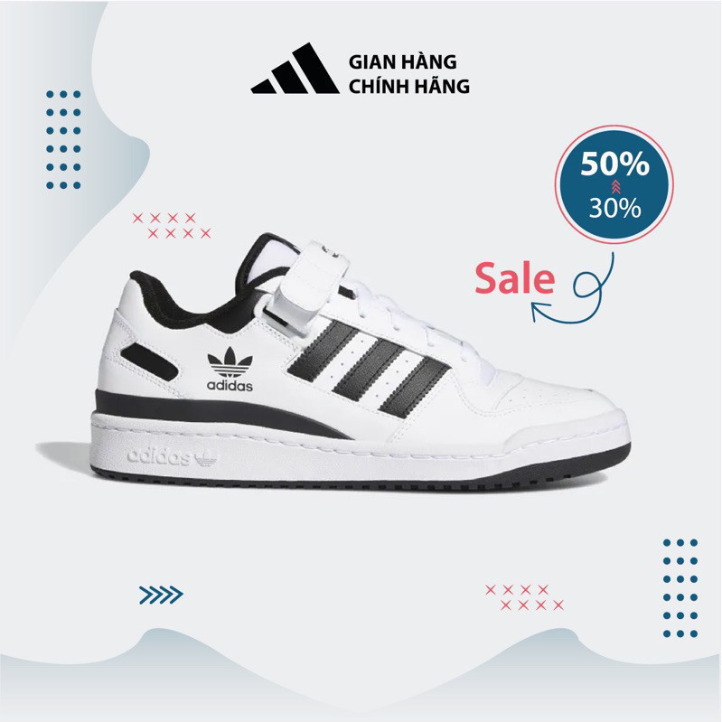 ฟิกเกอร์ [ ของแท ้ ] Adidas Forum Low Shoes สีดําและสีขาว'Fy7757'