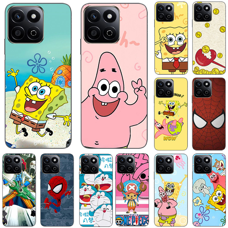 สําหรับ Huawei Honor X7C 4G Honor 200 สมาร์ท 5G SpongeBob SquarePants Spider Chopper โดราเอมอนพิมพ์กลับเคสโทรศัพท์