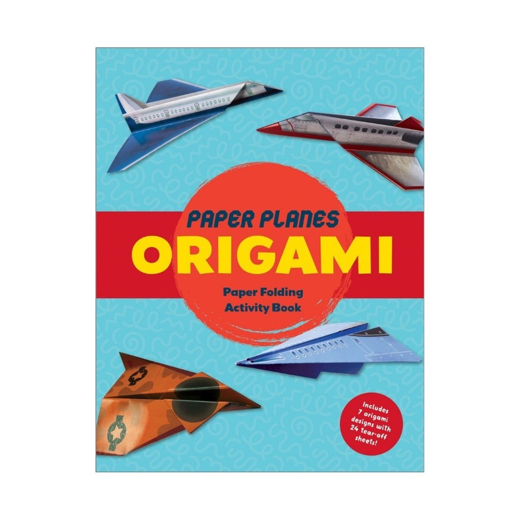 หนังสือกิจกรรม Origami Paper Planes สําหรับเด็กที่มี 7 การออกแบบและแผ่น Origami ที่ฉีก 20 แผ่น