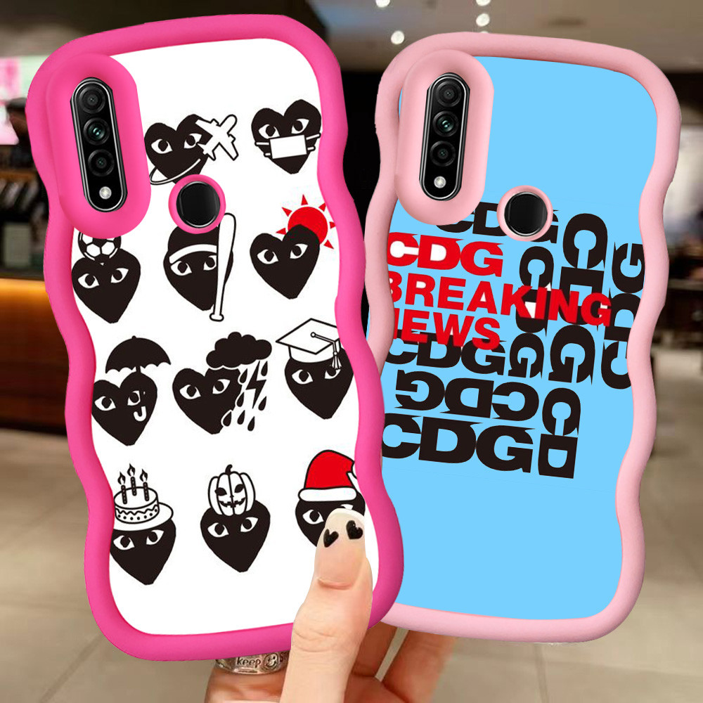 MERAH Z-8 CDG สีแดงสีดําสีชมพูปลอกสําหรับ Realme C3 OPPO Reno 5 6i 5i A31 3 5s