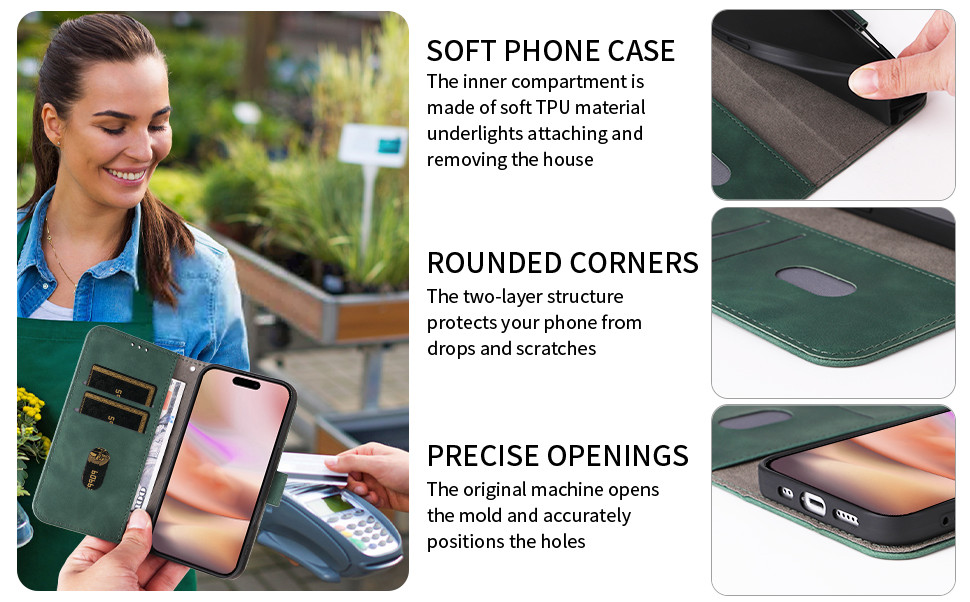 เคสสําหรับ vivo IQOO 13 12Pro ⭐Skin Feel Matte Magnetic Flip Leather Phone Cover⭐ เคสกันกระแทกช่องเสียบการ์ด IQOO13 IQOO12 IQOO12 IQOO12Pro vivoIQOO13 vivoIQOO12 - รูปที่ 2